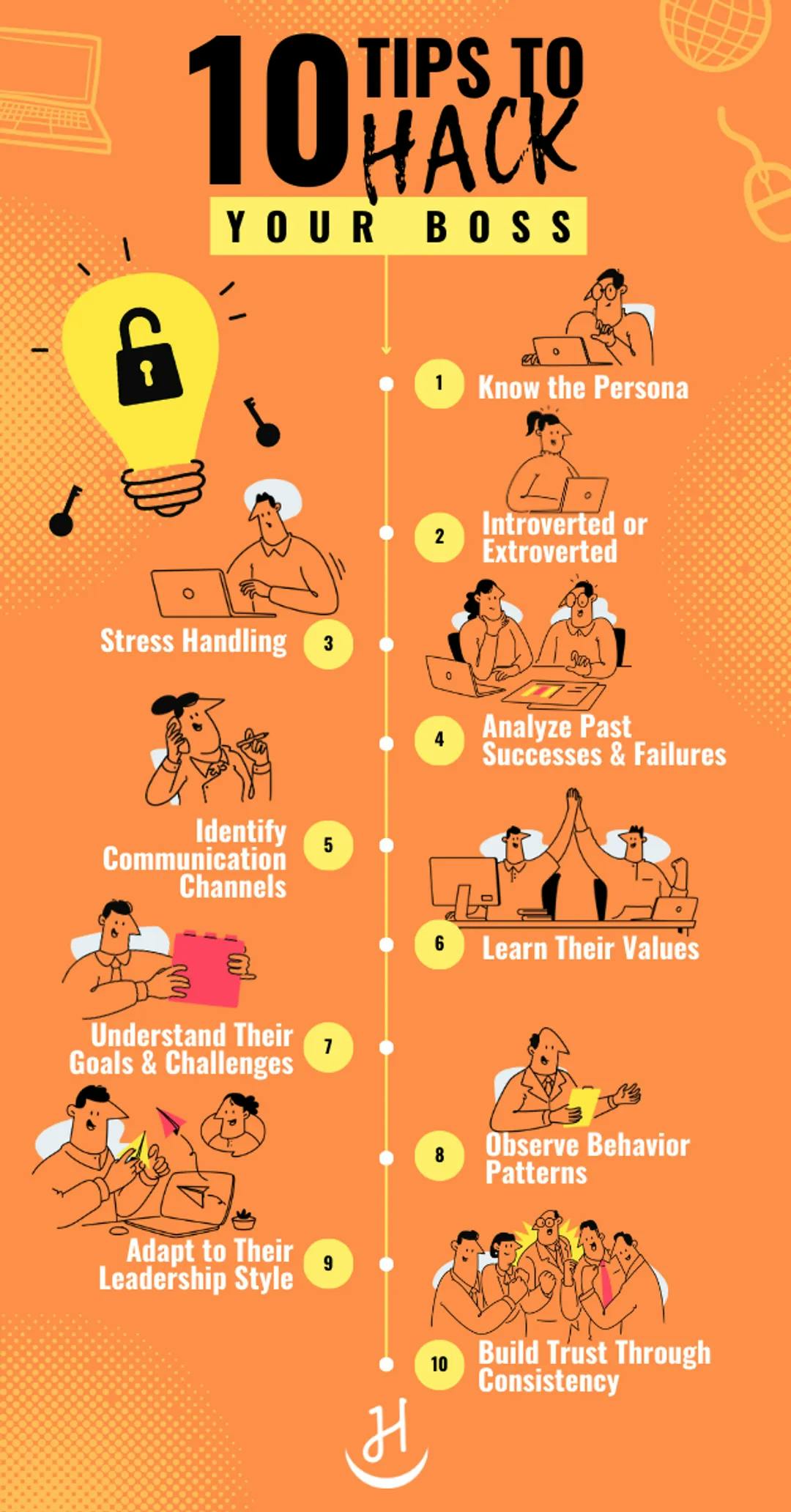 Infographic of 10 ways to hack your boss