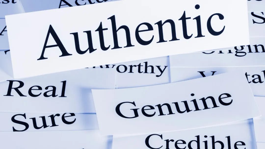 Labels of various adjectives that like "authentic", "genuine", "credible", "real", "sure"